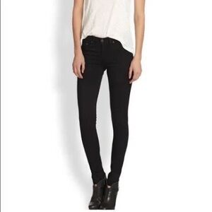 Rag & Bone Midnight Black Legging Mid Rise Jeans